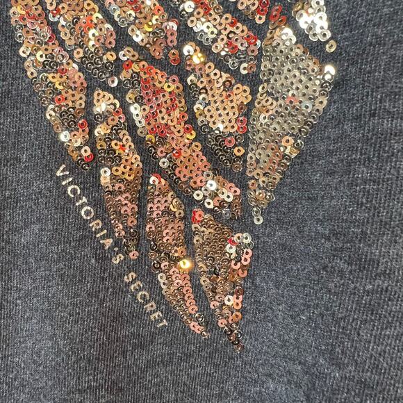 VICTORIA'S SECRET Angel Wings Zip-up Hoodie in Gray Women's Size Small - Picture 6 of 11